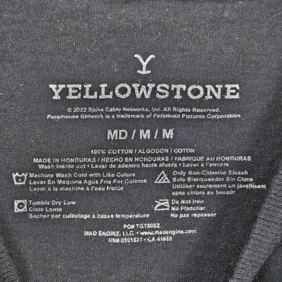 Yellowstone Dutton Ranch T-Shirt Spellout Logo Tee Cowboy (Measurement Photos) - Picture 9 of 10